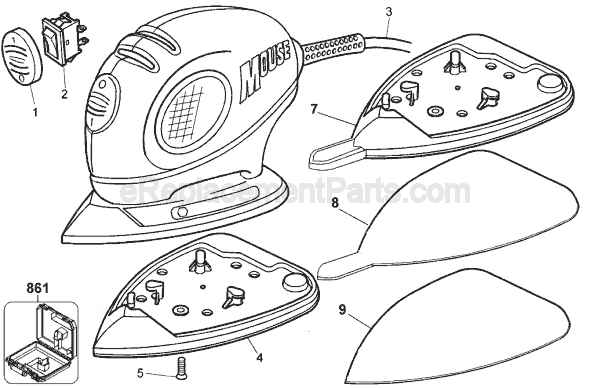 Page A Diagram and Parts List for 11680 Type 1 Black and Decker Sander Polisher